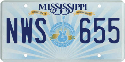 MS license plate NWS655