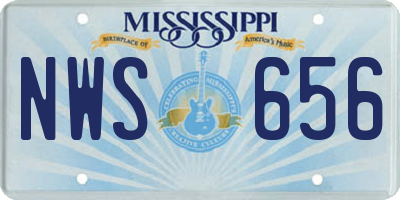 MS license plate NWS656