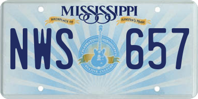 MS license plate NWS657