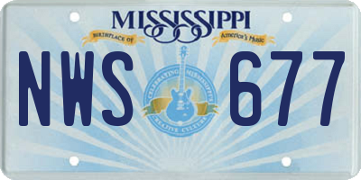 MS license plate NWS677