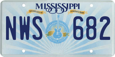MS license plate NWS682