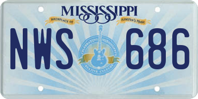 MS license plate NWS686