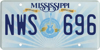 MS license plate NWS696