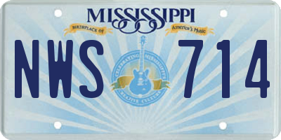 MS license plate NWS714