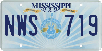 MS license plate NWS719