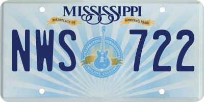 MS license plate NWS722
