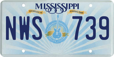 MS license plate NWS739