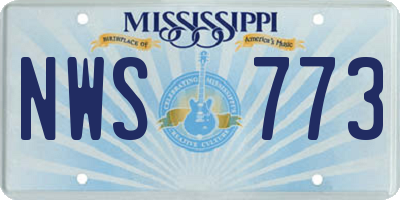 MS license plate NWS773