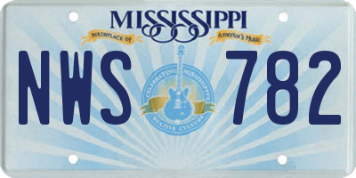 MS license plate NWS782
