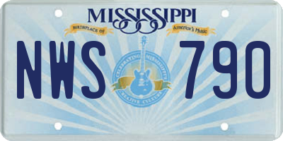 MS license plate NWS790