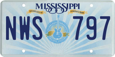 MS license plate NWS797