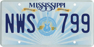 MS license plate NWS799