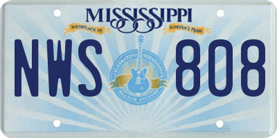 MS license plate NWS808