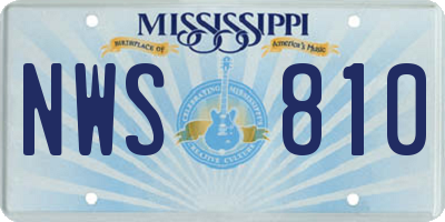 MS license plate NWS810