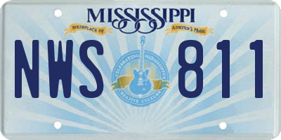 MS license plate NWS811
