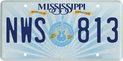 MS license plate NWS813