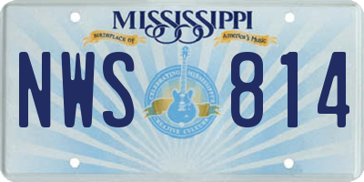 MS license plate NWS814