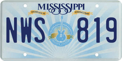 MS license plate NWS819