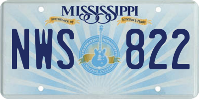 MS license plate NWS822