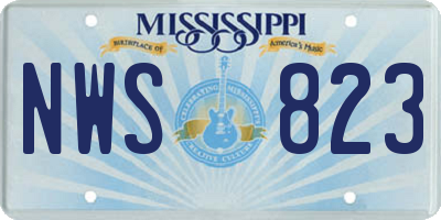 MS license plate NWS823