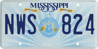 MS license plate NWS824