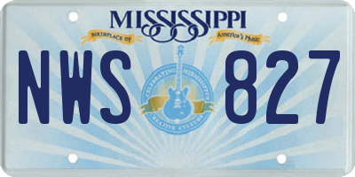MS license plate NWS827