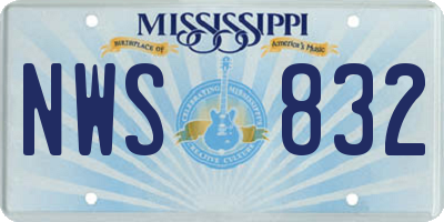 MS license plate NWS832