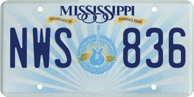 MS license plate NWS836