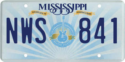 MS license plate NWS841