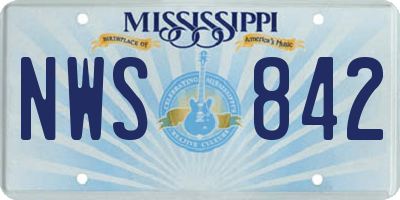 MS license plate NWS842