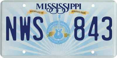 MS license plate NWS843