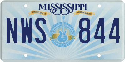 MS license plate NWS844