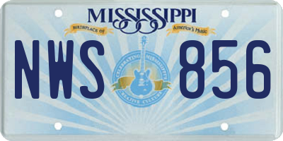 MS license plate NWS856
