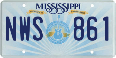 MS license plate NWS861