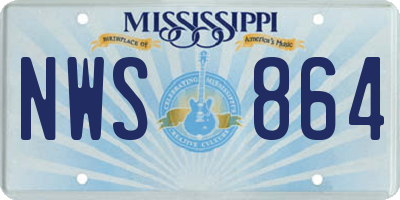 MS license plate NWS864
