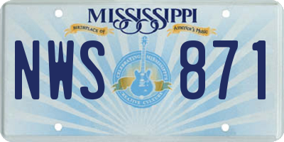 MS license plate NWS871