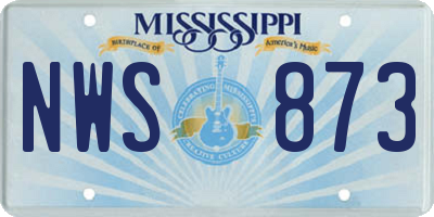 MS license plate NWS873