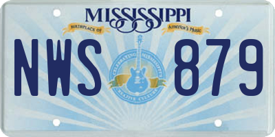 MS license plate NWS879