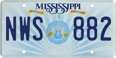 MS license plate NWS882