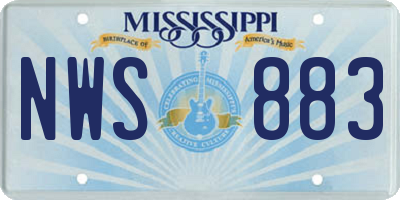 MS license plate NWS883