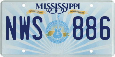 MS license plate NWS886