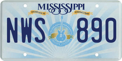 MS license plate NWS890