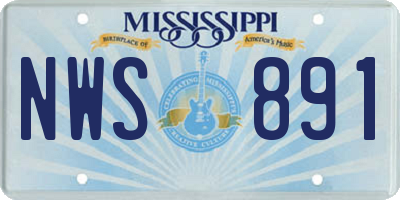 MS license plate NWS891
