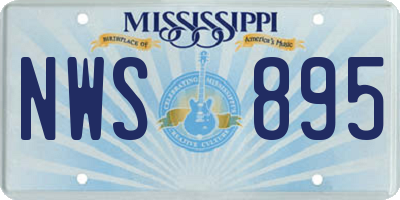 MS license plate NWS895