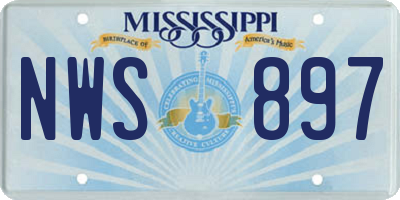 MS license plate NWS897