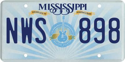 MS license plate NWS898