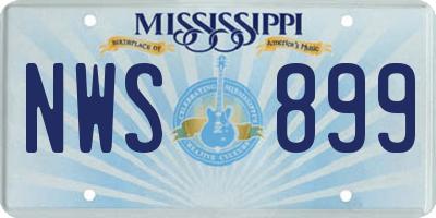 MS license plate NWS899