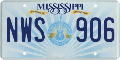 MS license plate NWS906