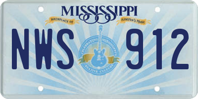 MS license plate NWS912