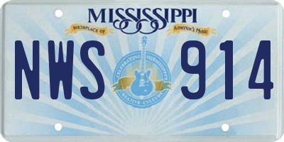 MS license plate NWS914
